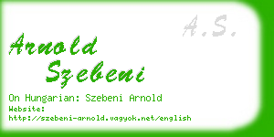arnold szebeni business card